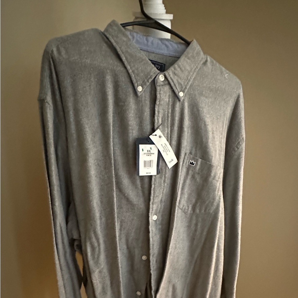 NWT Crown and Ivy Flannel Shirt with Arm Patches